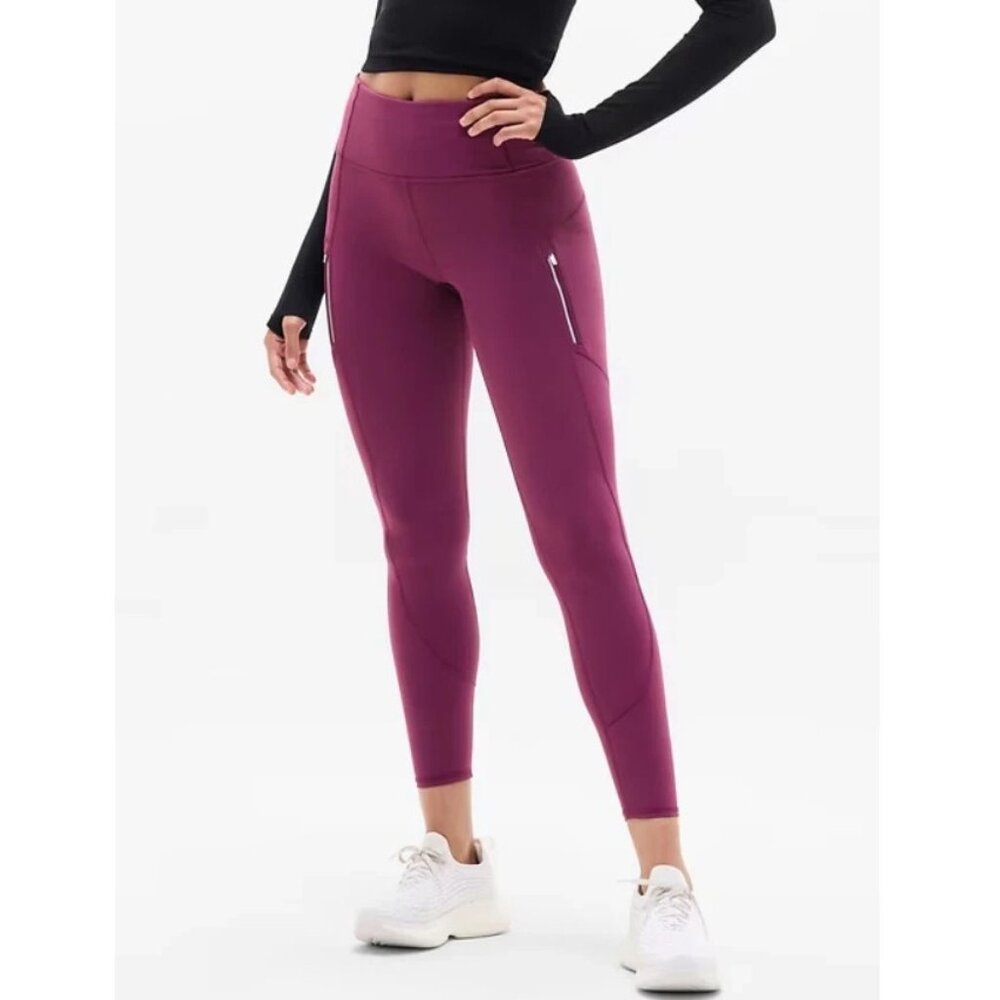 New Athleta S Rainier High Rise Legging Plum Purple Small Regular - Picture 2 of 9